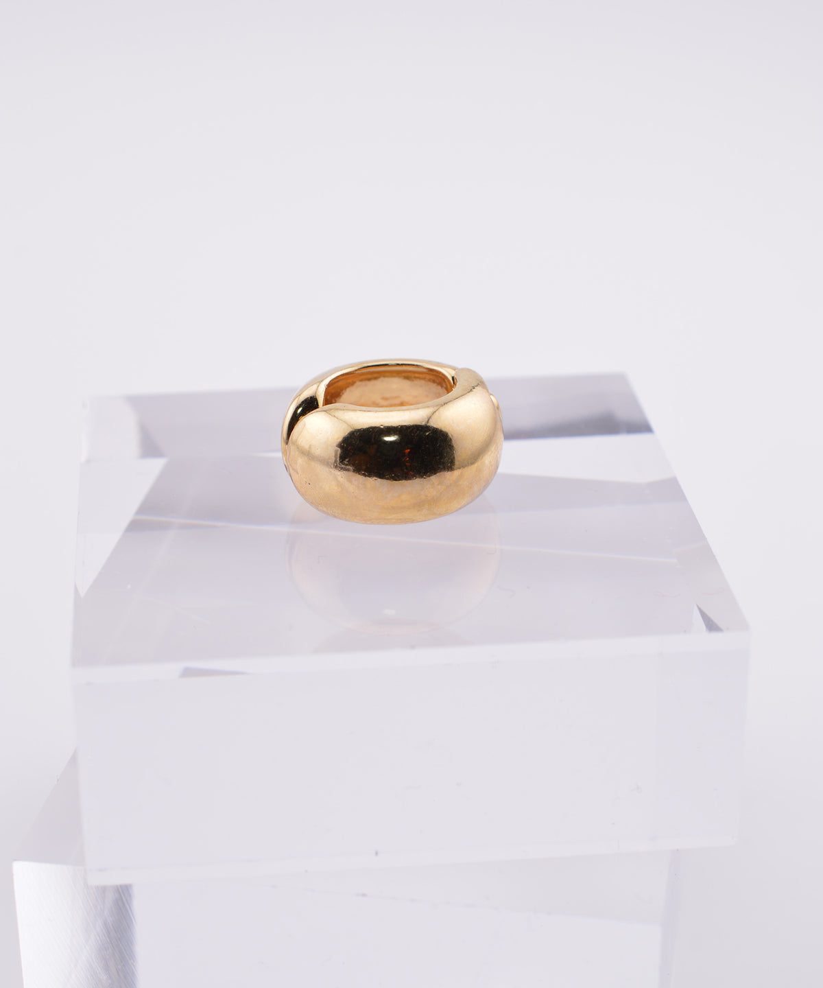 【earyear】Rounded Chunky Simple Metal Ear Cuff〈片耳用〉