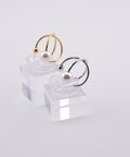 【earyear】Double Curve Pearl & Metal Spiral Ear Cuff〈片耳用〉