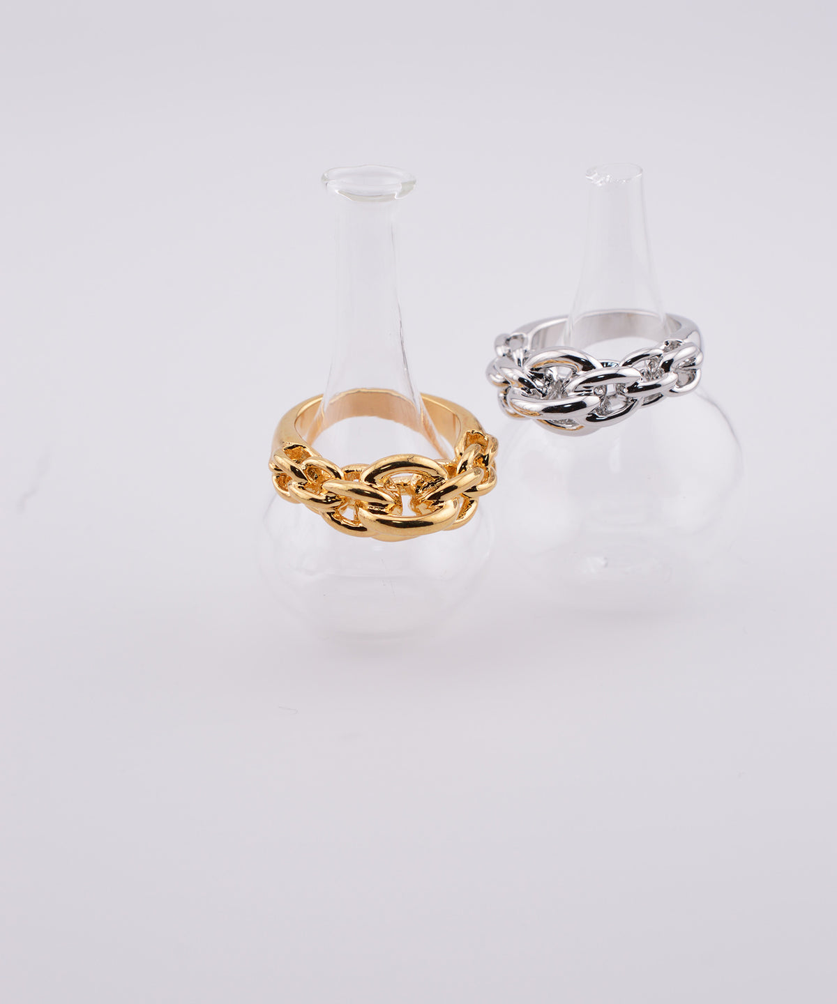 【earyear】Chunky Chain Layered Ring