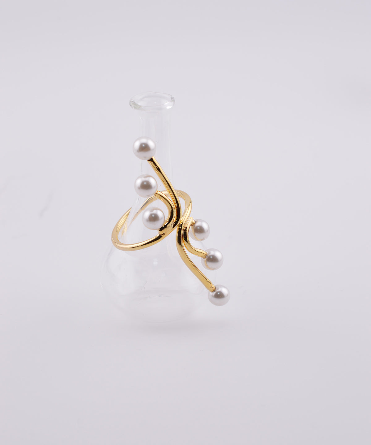 【earyear】Pearl Stem Ring