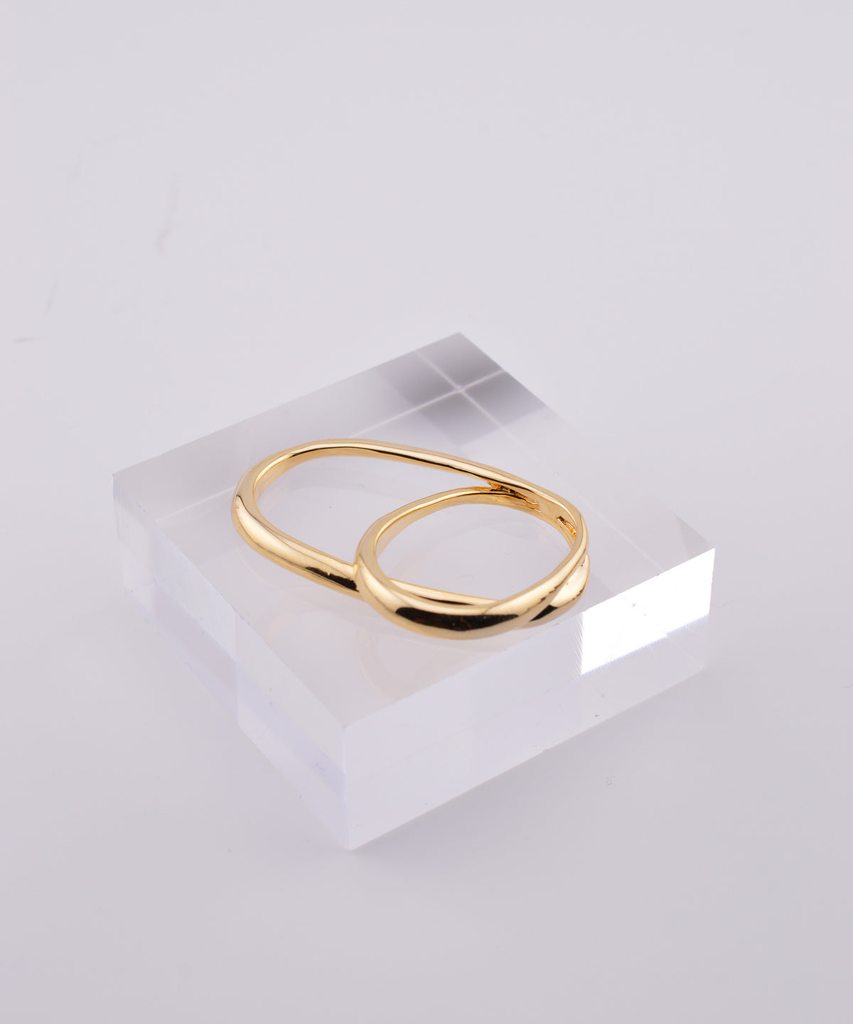 【earyear】Luna Wave Double Finger Ring