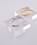 【earyear】Luna Wave Double Finger Ring