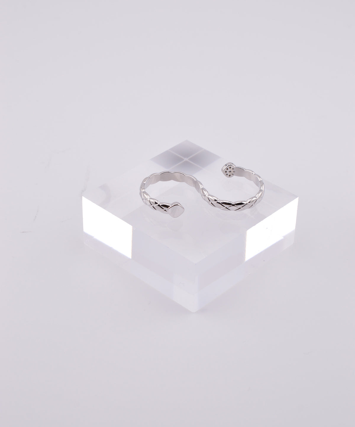 【earyear】Glint Quilt Double Finger Ring