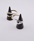 【earyear】Liquid Arc Double Finger Ring