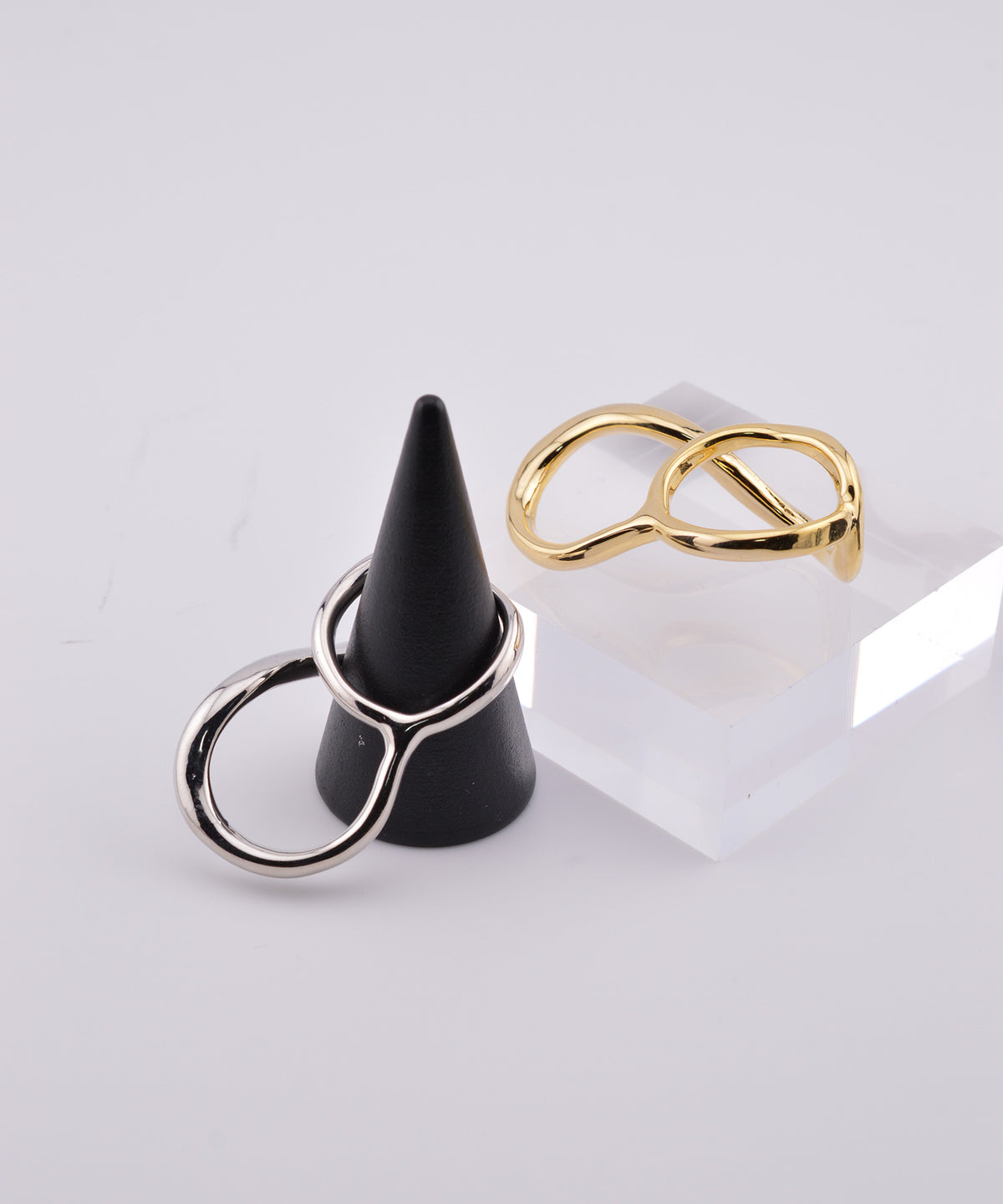 【earyear】Waveform Double Finger Ring