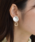 【earyear】Ancient Nuance Circle Combination Color design Earrings v2