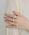 【earyear】Wave design Ancient Double Finger Ring v1