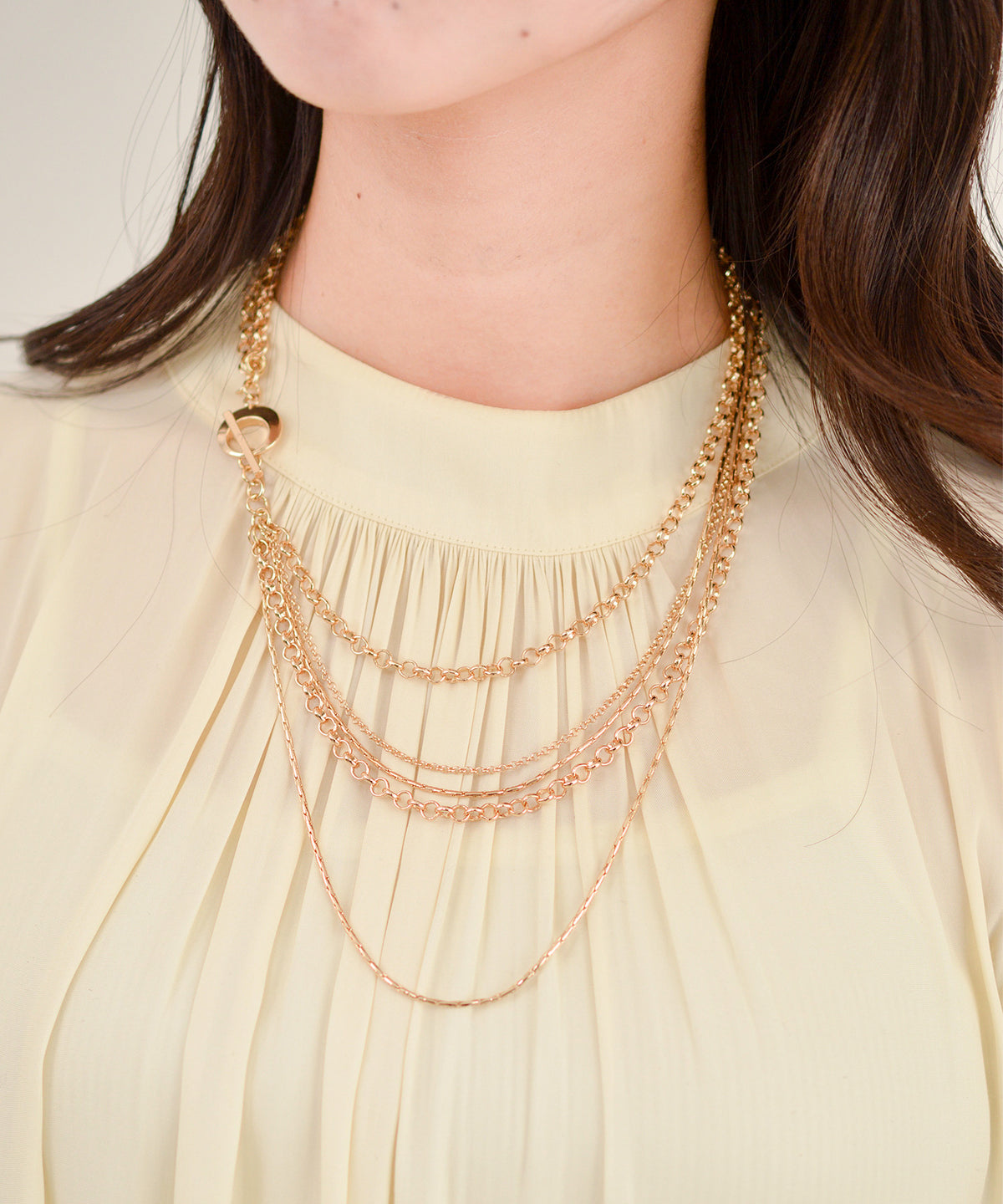 【earyear】Gleam Drape Bib Necklace