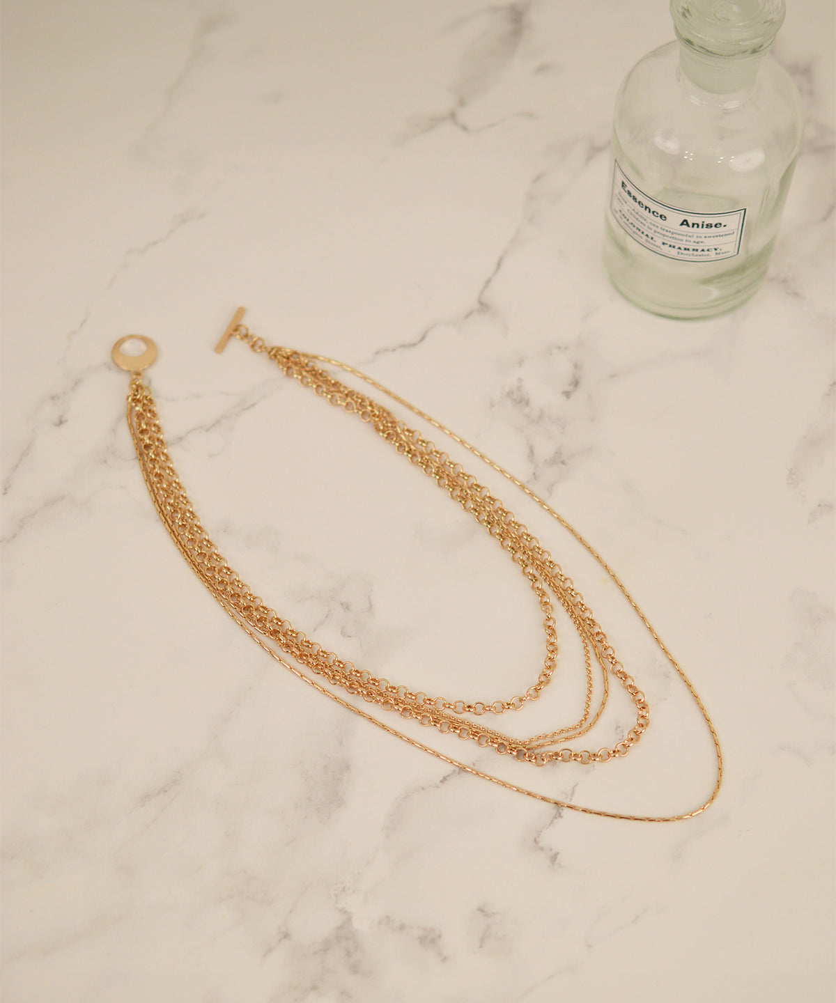 【earyear】Gleam Drape Bib Necklace