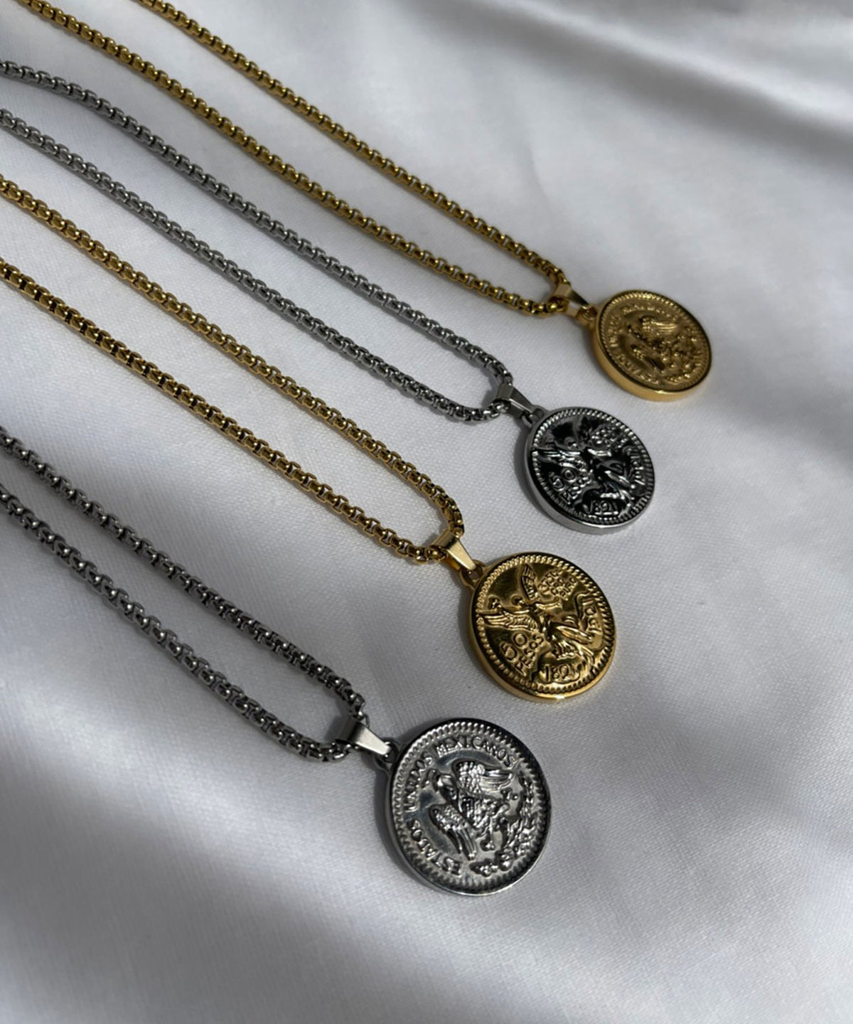 【earyear】Peso Coin Necklace Silver&Gold「S」「M」「L」(UNISEX)