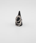【earyear】Ripple Drop Ring：Stainless Art Form Ring