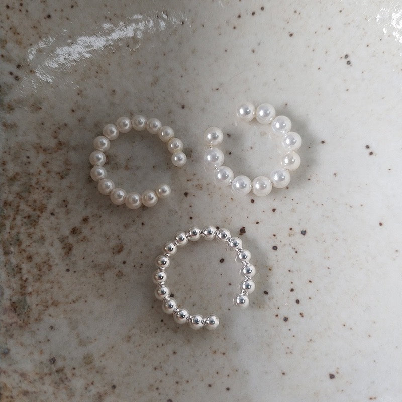 Artificial Pearl Ring-Earcuff【一点売り商品】