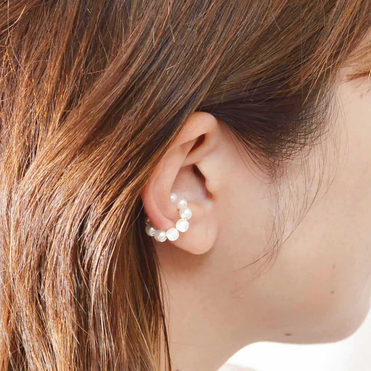 【earyear】Beads Hoop Ear Cuff<片耳用>