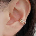 【earyear】Mini distorted 2 lines Design Metal Hoop Ear Cuff v3<片耳用>