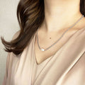【earyear】Fake pearl & ball chain design Necklace