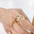 【earyear】Volume design Double Finger Ring