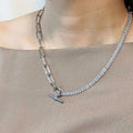 【earyear】Chain & bijou combination design Necklace