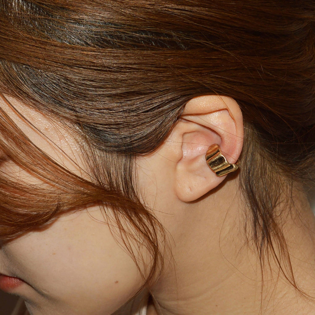 【earyear】WAVE design Metal Hoop Ear Cuff【2】<片耳用>