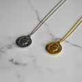 【earyear】Swiss 5FR Coin Pendant Necklace