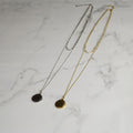 【earyear】Ancient Circle-Plate Double-Chain Pendant Necklace
