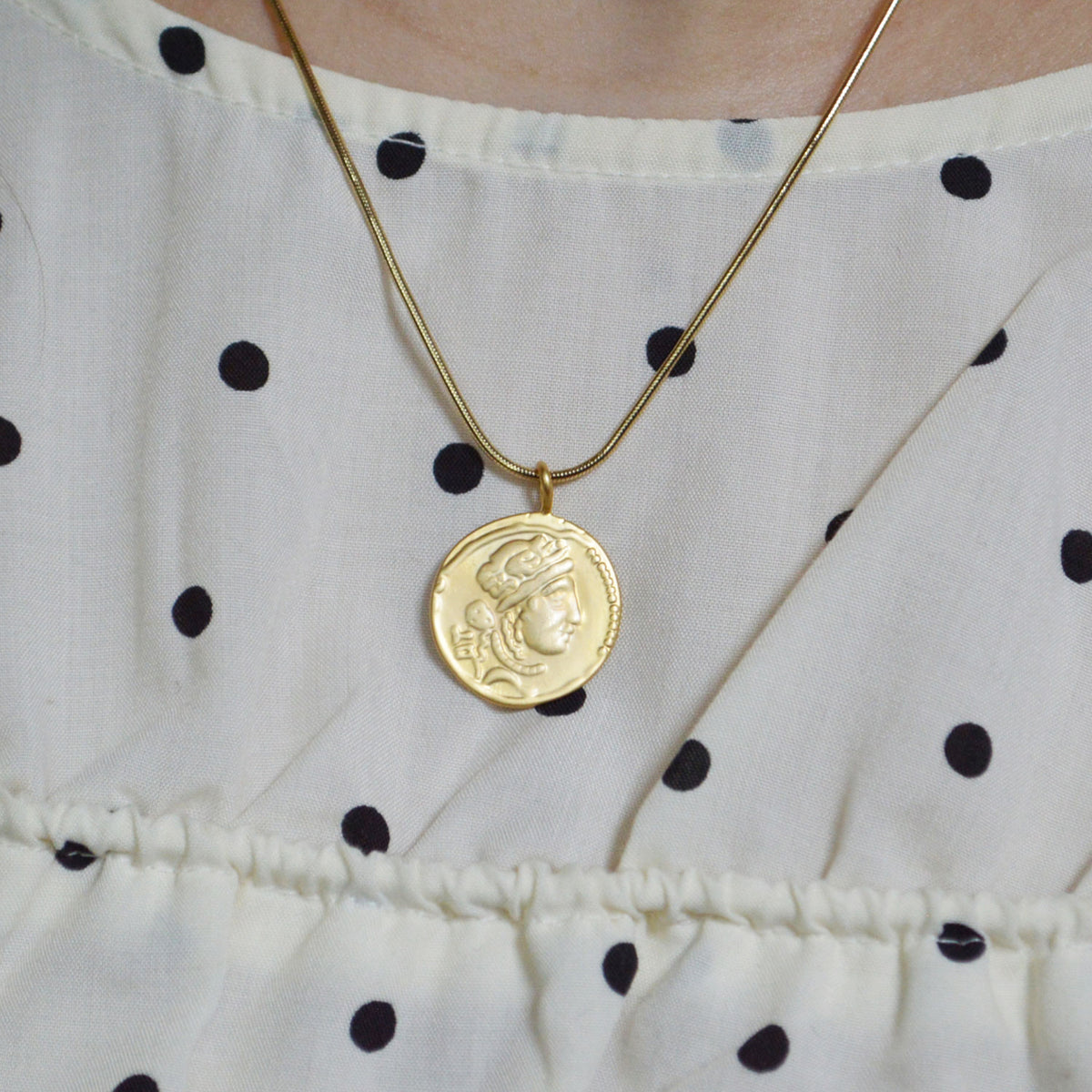 Caesar Coin Pendant Necklace